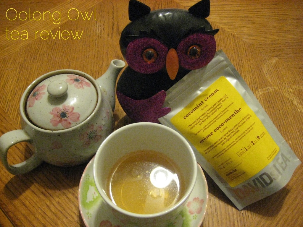cocomint cream by davidstea - oolong owl tea review