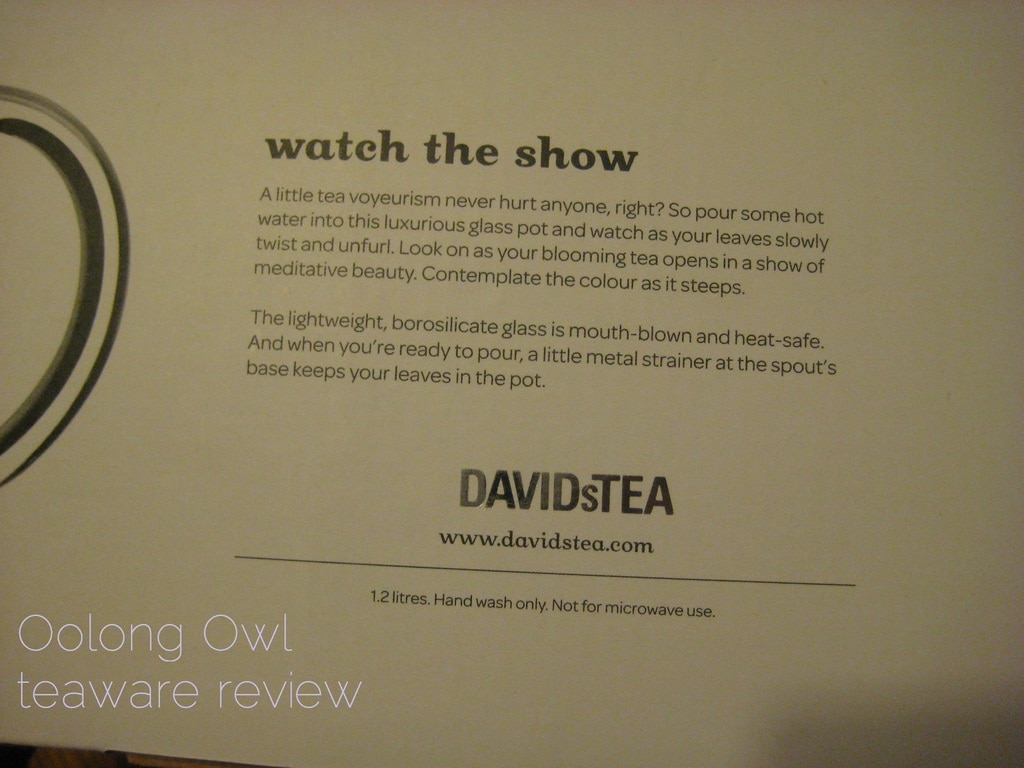 Blooming Glass Tea pot from DavidsTea - Oolong Owl Review (2)