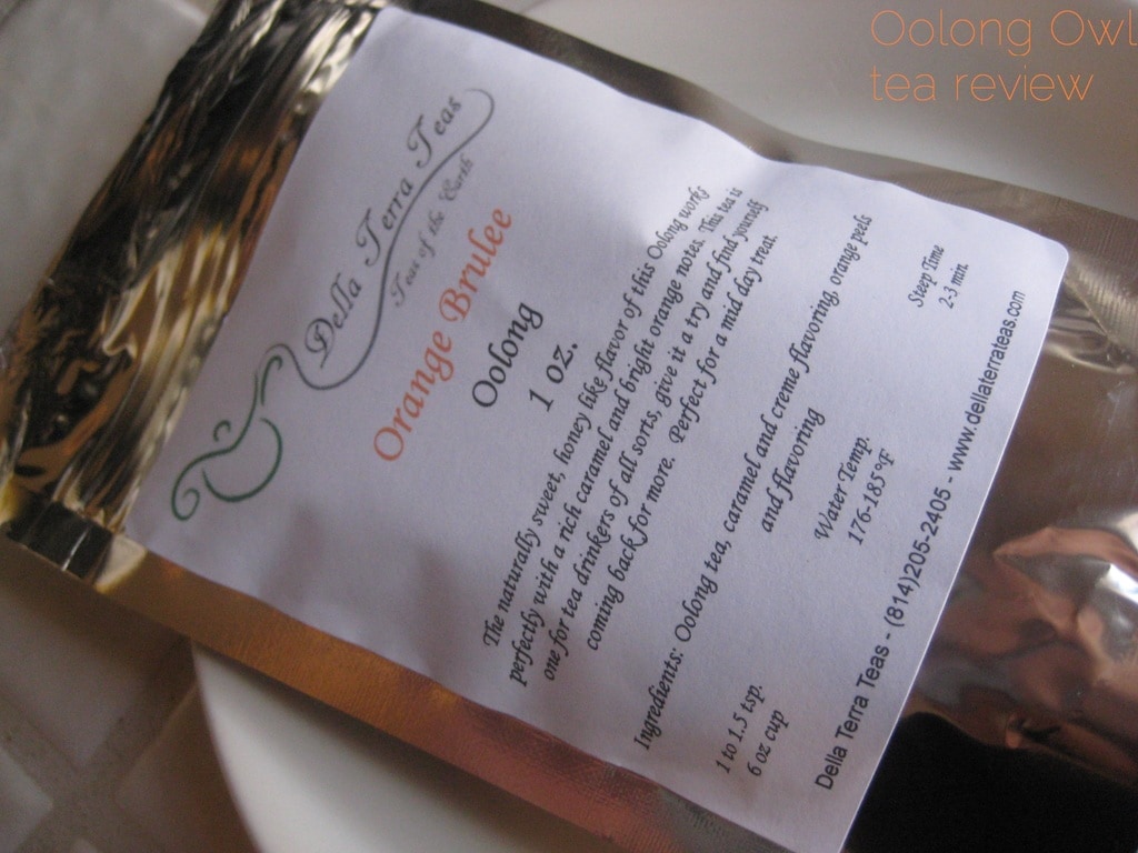 Orange Brulee from Della Terra - Oolong Owl tea review (1)