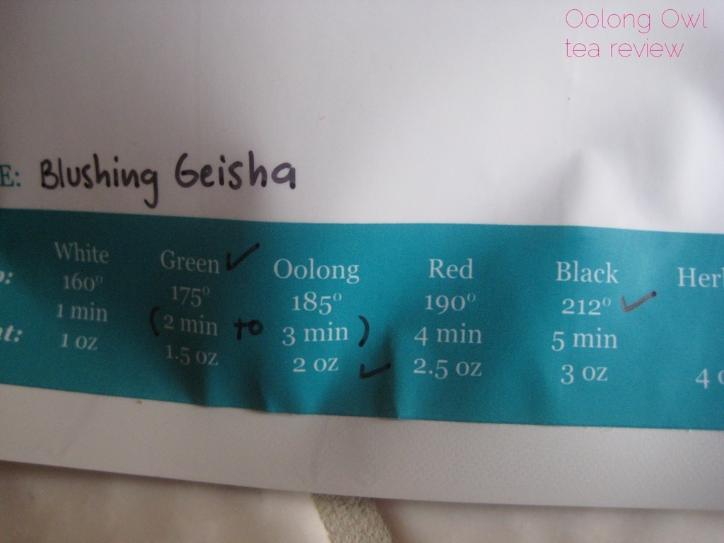 Blushing Geisha from Steep City Teas - Oolong Owl Tea Review (4)