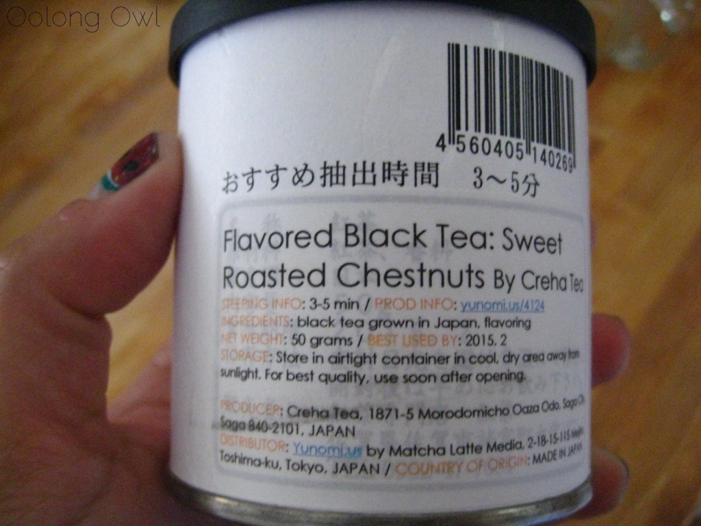 Sweet Roasted Chestnuts Flavored Black tea from Creha Tea and Yunomi - Oolong Owl Tea Review (3)