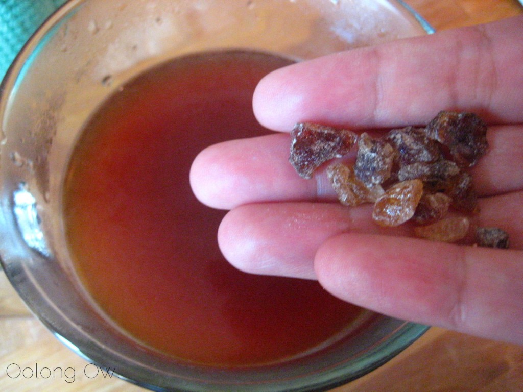 German rock sugar with Choco Honeyberry Tea from SteepCity Teas