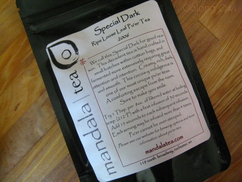 Special Dark Ripe Loose Leaf Pu er 2006 from Mandala Tea - Oolong Owl Tea Review (1)