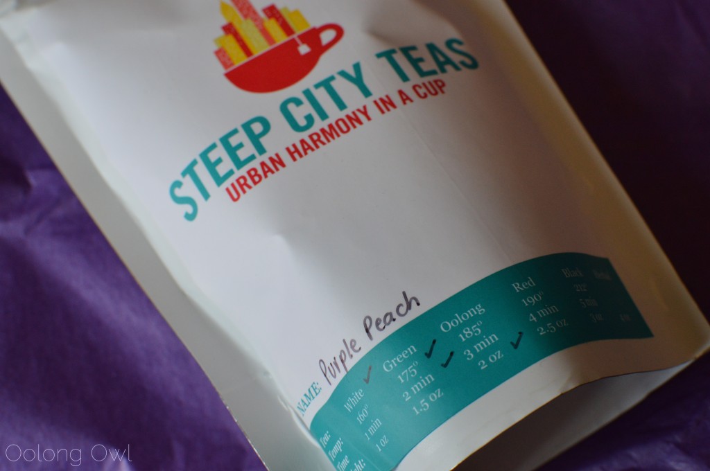 Purple Peach white tea from Steep City Teas - Oolong Owl tea review (1)