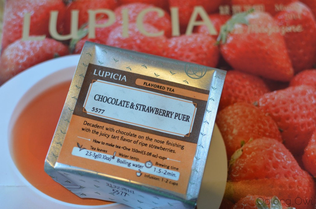 chocolate strawberry puer from lupicia - oolong owl tea review (1)