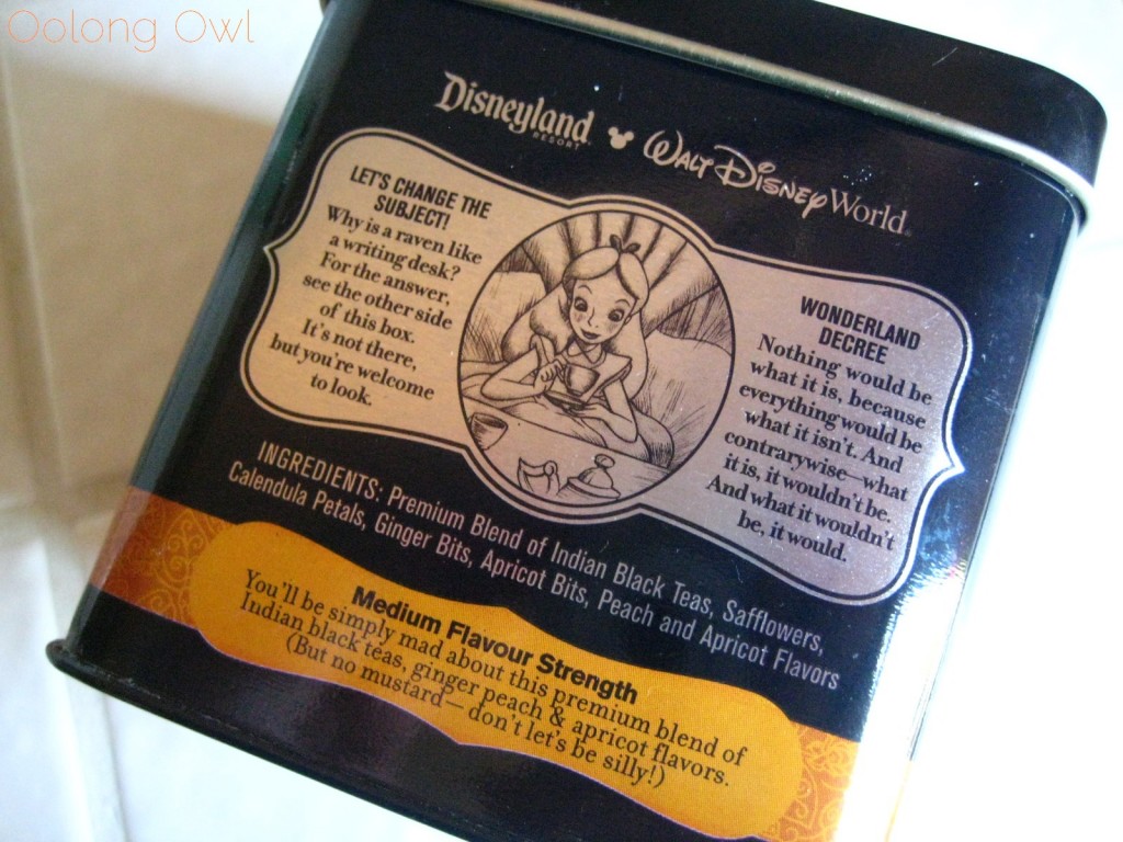 Disney Parks Alice Wonderland Mad Tea Party Blend 10 tea Bags Luxury Black  Tea
