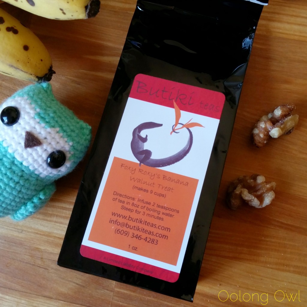 foxy roxy banana walnut treat tea from butiki teas - oolong owl tea review (1)
