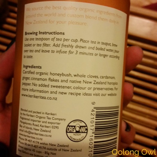 kerikeri organic honeybush chai - oolong owl tea review (3)