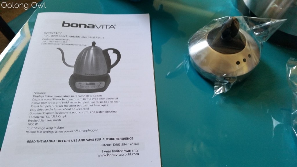 Bonavita Variable Temperature Gooseneck Kettle 1-Liter - Teaware Review -  Oolong Owl